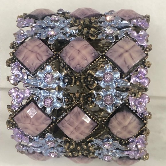 NICE Vintage 60's Chunky Wide LARGE Statement Cuff Bracelet - Picture 4 of 7